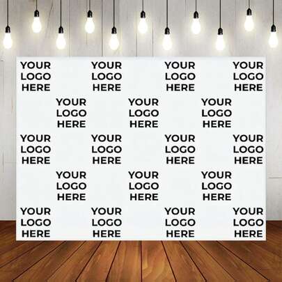 Customizable Logo Text Party Banner Customizable Corporate Advertising Add Your Logo Or Photo Design Personalized Party Decorations Add Your Logo/Image/Text/Symbol Multifunctional Banner Backdrop Vinyl 2D Flat