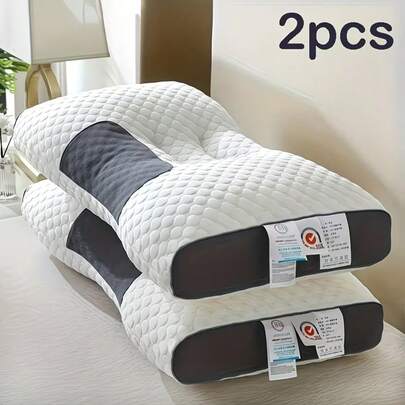 Buy One Get One Free! Two Soft Woven Neck Massage Pillows For Couples – Featuring An Adjustable Ergonomic Design, High-Quality Pillow Core, And Removable Pillowcases For Enhanced Sleep Comfort.