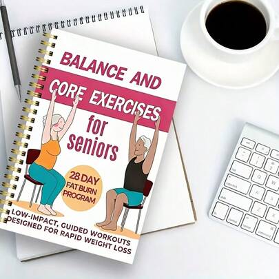 Chair Yoga Practice Notebook | Chair Yoga Guide For Seniors | Yoga Challenge For Elderly, Ideal Gift For Loved Ones, Yoga Journal, Fitness Logbook, 5.5 X 8.3 Inches