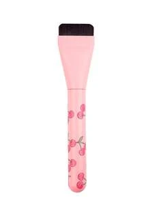 Pink Cherry Blossom Print Flat Foundation Brush, Seamless Concealer Brush, Thin Face Mask Brush For Beginners, Flat Head Brush, Seamless Makeup Brush - Multicolor - View 10