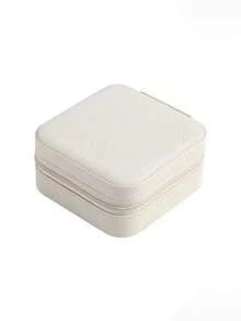 Hộp đựng trang sức nhỏ gọn, hộp trang sức du lịch mini có khóa kéo dùng để đựng bông tai, nhẫn, dây chuyền, mặt dây chuyền, đồng hồ, son môi và các loại trang sức nhỏ khác, phụ kiện du lịch, quà tặng cho phù dâu, hộp trang sức mini du lịch cho bé gái/phụ nữ, trang trí phòng. - Nhiều màu - Xem 15