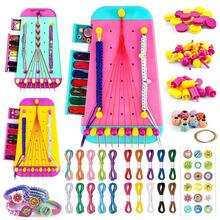 Kids DIY Weaving Craft Set, Includes Weaving Tool, Ropes, Beads, Stickers And Other Accessories. Can Weave Friendship Bracelets And Hairstyles, Enhances Hands-On Ability And Creativity. Perfect Handicraft Gift For Birthday Parties, Family Gatherings, Suitable For Children 6+ Years Old - Multicolor - View 1