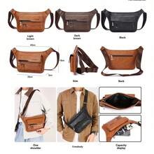 新款男士休闲大容量胸包，高端质感大容量男士斜挎包/单肩包 - 多色 - 查看 8