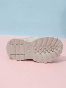 1 đôi giày thể thao cho bé trai, giày sneaker trẻ em mùa xuân/thu mới, giày lưới thoáng khí, giày casual thời trang cho bé gái. - Màu be - Xem 6