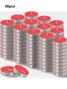 BUCICE 50pcs/Set Smokeless Mini Tea Candle Set, Suitable For Birthday, Hotel, KTV, Wedding, Couples, Proposal And Other Occasions, Fragrant Candles Without Smoke - Multi Scents - View 9