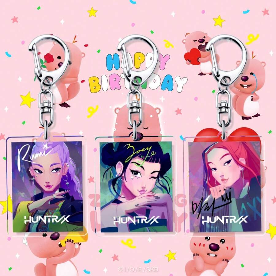 KPOP Acrylic Keychain Pendant, Witch Hunting Girl Group Keychain, KPOP Accessory