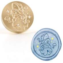 25mm Removable Brass Wax Seal Stamp With Cute Pattern, Suitable For Decorating Notebooks, Postcards And Gifts - A - View 30