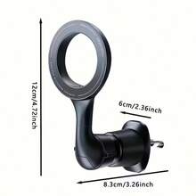 1pc Magnetic Black Car Air Vent Phone Holder, 360 Degree Rotation, Fits All Smartphones - Rotatable Magnetic Phone Holder - View 6