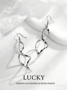 1 Pair Fashionable Luxury Asymmetrical Stud Earrings, Versatile Daily & Holiday Wear For Teenage Girls - Irregular - View 1