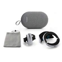 1pc Grey EVA Material Carrying Case For P5/VR2 Headset And Game Controller, Includes 2 Lens Covers, 1 Strap, 1 Mesh Pocket - View 1