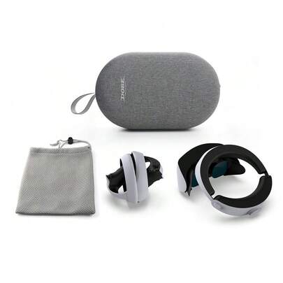 1pc Grey EVA Material Carrying Case For P5/VR2 Headset And Game Controller, Includes 2 Lens Covers, 1 Strap, 1 Mesh Pocket
