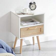 Nightstands - White+Natural + MDF - View 2