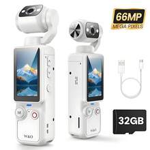 W&O 4K 1.9" HD Video Recording Camera - Portable, Rechargeable, Video Logging Camera, 4K Handheld Stabilizer Pocket Action Camera Gimbal | 4K Handheld Stabilizer | Magnet | 180° Angle, Camera Body, USB Charging 180° Rotation, 1.9" CMOS, Ideal For Video Shooting And Recording, Perfect For Life Recording And Travel - View 10