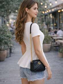 Top peplum versatil manga corta. - Blanco - Ver 2
