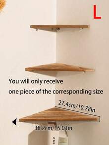 1pc/3pcs Corner Wall Shelf Plant Display Rack Floating Storage Shelf Boho Wall Mounted Organizer For Living Room Bedroom Kitchen Office Balcony Home Decor Small Space Plant Stand Bookshelf Picture Frame Holder Room Accent Decor Entryway Shelf Art - Multicolor - View 14