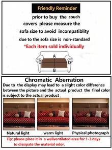 1pc All-Season Luxury Chenille Sofa Cushion Cover, Modern Minimalist Fashion Dust-Proof Anti-Slip Sofa Seat Pad, Washable Slipcover For Bedroom, Office, Living Room Couch, L-Shaped Sofa And 1/2/3/4 Seater Sofa, Pet-Friendly - Red - View 12