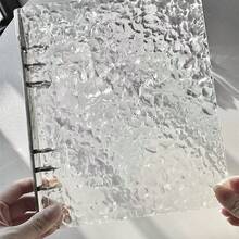 1 pieza Álbum de acrílico transparente con efecto de ondas de agua, tamaño A5, con 10 páginas interiores y 4 bolsillos para tarjetas de 3 pulgadas - Multicolor - Ver 6