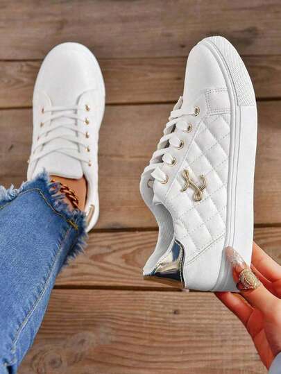 Zapatos Tenis Caminar para Mujer, Zapatos para Correr con Malla Transpirable Zapatillas Deportivas Casuales para Mujeres (Estudiantes Campus): De Malla Transpirable, Ligeras y Cómodas con Cordones – Suela Gruesa Plana, Plataforma Informal y Punta Redonda, Disponibles en Beige/Marrón, Estilo Moderno para Brillar en la Calle, Fiestas, Correr y Caminar