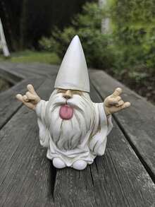 GlitZGlam Rocker Gnome 'George' Peace And Love - Brings Love To All And Your Fairy Garden - 1PC - View 3