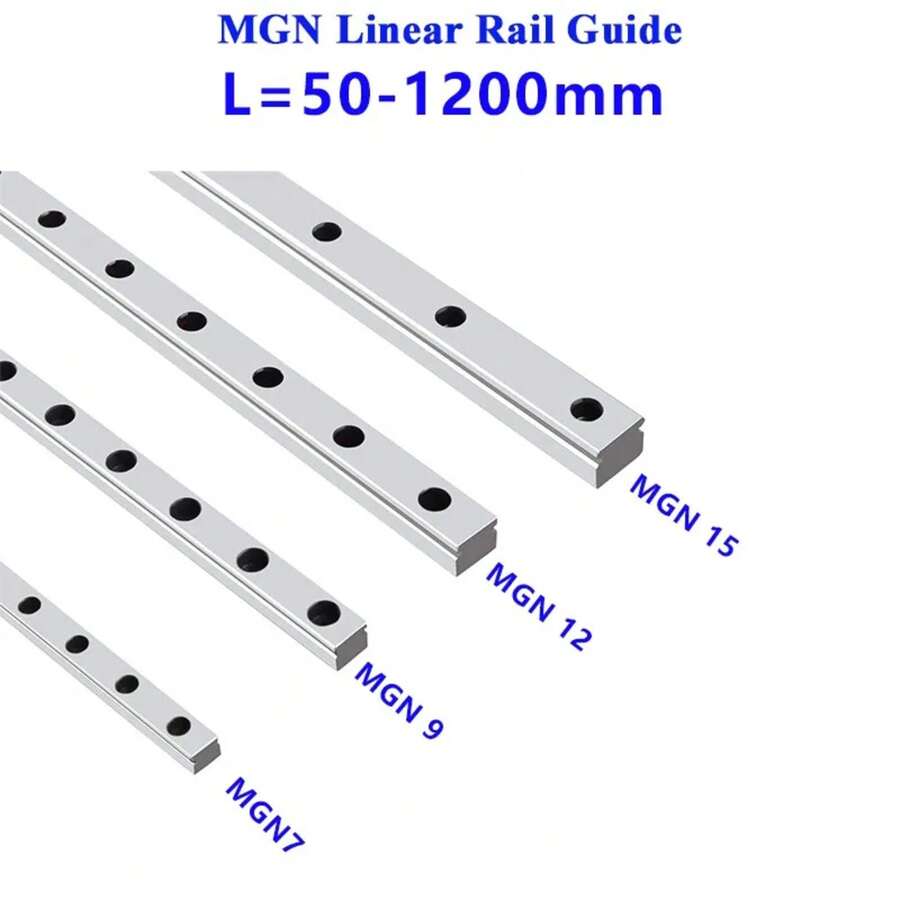 Guía de carril lineal MGN MGN7 MGN9 MGN12 MGN15 longitud de carril lineal miniatura 100mm-1000mm sin bloque para piezas de impresora 3D UZCA - MGN9 Rail - Ver 1