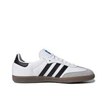 Adidas Originals SAMBA OG Classic Retro T-Toe Shoes, Soft Upper, Relaxed Feel, Low-Top German Training Shoes - 黑與白 - 查看 2