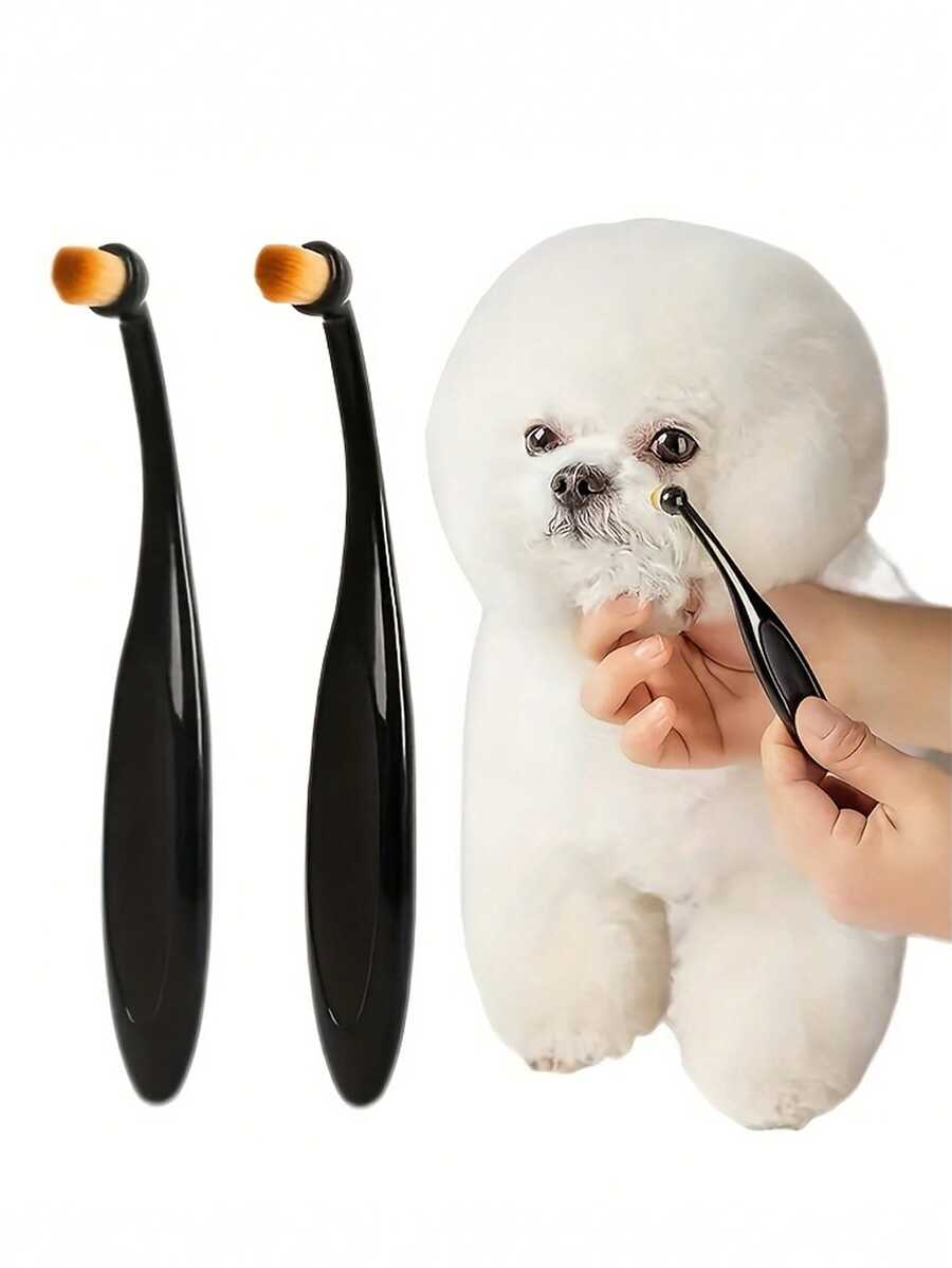 Pet Eye Cleaning Brush - Soft, Non-Irritating Bristles, Removes Stains & Discharge - Perfect For Poodles, Pomeranians & Cats, Without Battery - Multicolor - View 1