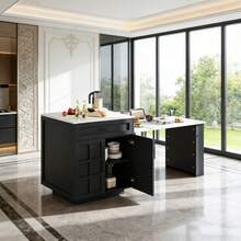 Bar Tables - Black + MDF - View 1