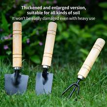 Complete Gardening Kit: 3 Ergonomic Heavy-Duty Metal Tools + 1 Transparent Watering Can, Suitable For Home Gardens, Lawn Care And Succulent Plant Maintenance - Four-piece Set - View 4