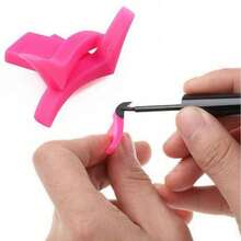 1 Pair Wing-Shaped Eyeliner Stamp, Eyeshadow Stencil, Makeup Template, Shaping Beauty Tool Accessory, Classic Style Or Dramatic Style - Pink - View 3