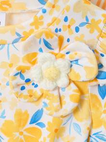 Bộ 3 món cho bé gái mùa hè: Váy cổ tròn tay ngắn kẻ sọc + Váy hoa + Váy xòe eo trơn. - Nhiều màu - Xem 4