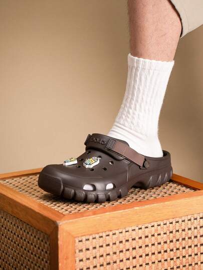 Crocs Unisex Lightweight Slippers/Sandals, Casual Clogs, Comfortable Daily Commute Outdoor Sports Leisure Shoes 202651-23B, Excluding Zhibi Xing