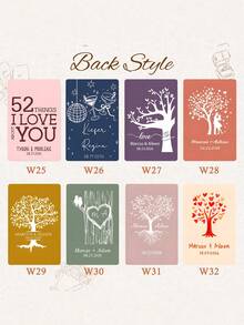 Custom Wedding Playing Cards Blank,Customize Text,32 Styles,Hand-Drawn Deck Of Cards, Playing Card Guest Book, Wedding/Engagement Gift - Multicolor - View 9