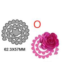 Molde de corte de metal en espiral con flores 3D, adecuado para hacer tarjetas, álbumes de fotos hechos a mano, estampado en relieve, corte y plantillas de sellos, aplicable para manualidades de papel y artesanías - plata - Ver 15