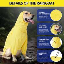 Dog Raincoat Waterproof - Dog Rain Jacket With Harness,Lightweight Reflective Dogs Rain Coat For Large Medium Small Dogs,Anti-Mosquito, Rain And Snow,Pet Clothes - Multicolor - View 6