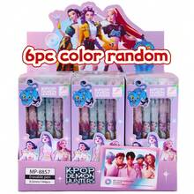 0.5mm Erasable Pen With Blue Ink, Cute K-POP Design, Suitable For Students Writing Practice - Ballpoint Pen - View 6