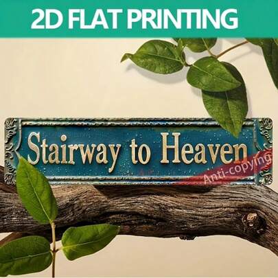 Stairway To Heaven" LED Metal Sign (39.88cm X 9.91cm) - Perfect Gift For Fans, Ideal For Staircase, Wall, Door & Music Room Decor