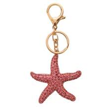 Rhinestone Ocean Starfish Car Key Chain Metal Keyring Bag Charm Keychain, Creative Cross-Border Gift, Zinc Alloy Jewelry, Summer Car Accessories Cute Goth Y2k Bag Accessories Lanyards With Id Holder Car Accessories Bag Charms - One Size - View 6