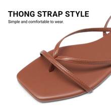 Womens Strappy Flat Sandals - Comfortable Lace Up Gladiator Dressy Sandals, Square Toe Tie Up Walking Sandal, Summer Wrap Up Vocation Sandal Mermaid Shoes - 棕色 - 查看 8