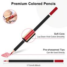 72/120色彩色铅笔套装，含便携式拉链旅行盒、素描本、油性软芯铅笔，专业美术用品，适合成人和艺术家使用。 - 油性彩鉛 - 查看 2