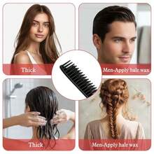 3 Row Comb 4 PCS Curl Defining Combs Triple Row Styling Comb Rat Tail Teasing Brush Styling Hair Combs For Women Detangling Defining And Curls Sectioning Hair - As Pic - View 6