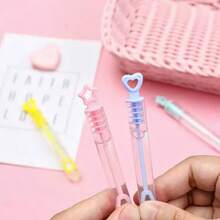 6/12/24/36pcs Children Bubble Wands Toy, Holiday Wedding Party Creative Flower Heart Star Bubble Blower Wands, Portable Mini Bubble Stick Outdoor Toy, Christmas Decor, Bubble Soap Bottle Party Supplies (Excluding Bubble Film & Empty Bottle) - Multicolor - View 9
