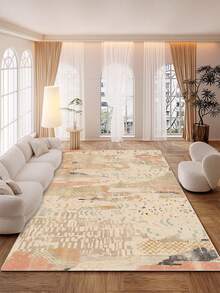 1pc Rug/Carpet/Area Rug/Bath Mat/Bath Rug/Door Mat/Runners/Runner Rug, European Luxury Classical Art - Colorful Abstract Ink Splash Style - Soft Faux Wool Carpet, Suitable For Bathroom, Kitchen, Entryway, Hallway, Bedside, Living Room, Bedroom, All Season Machine Washable, Home Decor - Multicolor - View 6