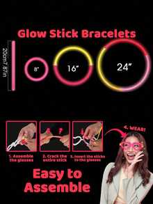 10 Sets/5 Sets/1 pieza Gafas con forma de corazón que brillan, Gafas de neón, Gafas con varillas luminosas, Gafas brillantes al por mayor para adultos, Suministros para fiestas que brillan en la oscuridad, Gafas fluorescentes, Adecuadas para baile, boda, Día de San Valentín, fiesta de cumpleaños, vacaciones y uso diario, Gafas de fiesta y accesorios de fiesta - Amar - Ver 9