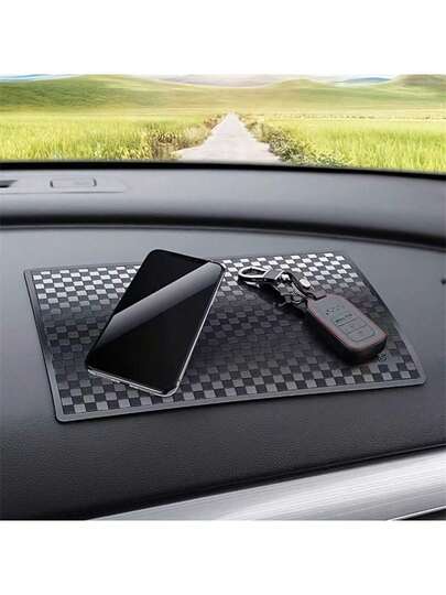1-Pack Car Dashboard Anti-Slip Mat, Winter-Resistant Rubber Magic Pad Remains Soft In Cold, Universal Non-Slip Mat For Phones, Fashion Glasses, Keys & Electronics, Car Interior Organizer