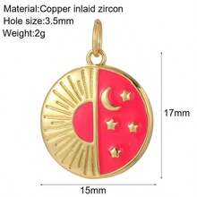 1pc Minimalist Copper Cross & Heart Shaped DIY Jewelry Pendant, Versatile Handmade Accessory - Multicolor - View 30