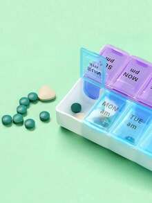 1 hộp đựng thuốc 7 ngày/tuần, hộp đựng thuốc di động 7/14 ngăn, hộp đựng thuốc du lịch trong suốt, hộp đựng viên vitamin, có thể đựng viên nén, viên nang, dầu cá, thiết kế nhỏ gọn, cần thiết cho gia đình, du lịch, ký túc xá. - Hộp đựng thuốc hình chữ nhật mini cầm tay - Xem 4