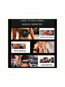 AXH. Rechargeable Abdominal Massage Pads, Muscle Trainer, Unisex EMS Muscle Stimulator Massager - Train Abdominal, Neck And Arm Muscles At Home, Battery-Free - Black - View 7