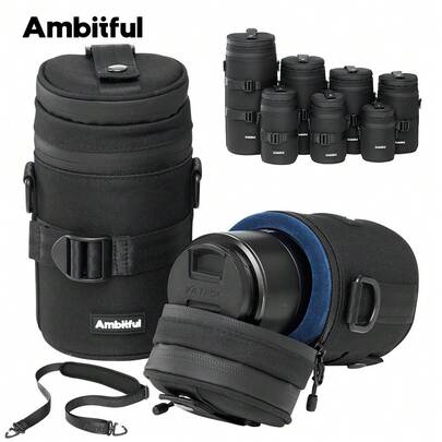 AMBITFUL Túi đựng ống kính máy ảnh PVC đa năng dành cho Nikon DSLR, phụ kiện chụp ảnh dạng ba lô.