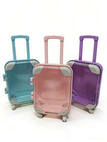 1pc Mini Suitcase - Durable Colorful ABS Trolley Case, Suitable For Teenagers And Storage Use - Dollhouse - Perfect For Travel, Party And Small Item Organization. (Multiple Colors Available) - A - View 3