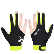 boodun 1pc Left Hand Snooker Billiard Glove, Elastic Breathable Non-Slip Billiard Table Tennis Sports Glove, Professional Glove - Yellow - View 2